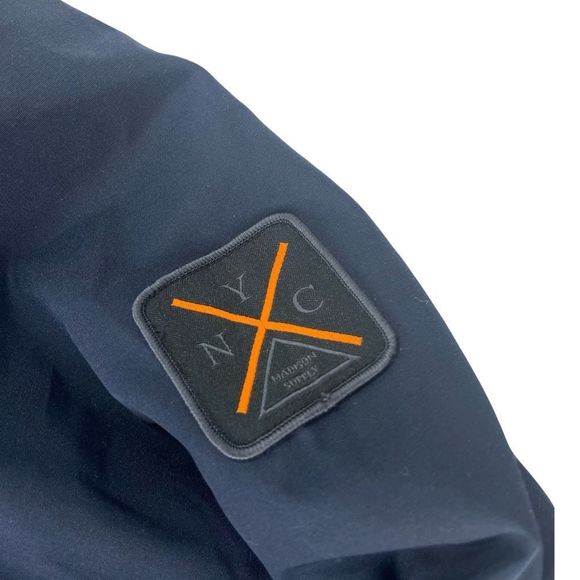 Madison Supply Mens Navy Down Winter Parka - Real Fur Trim Hood SZ Medium - Picture 10 of 16